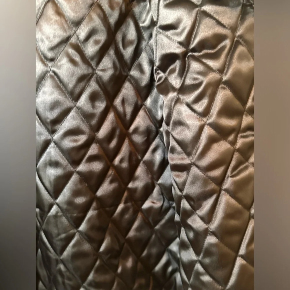 Women’s 100% Leather Black A Line 3/4 Jacket Button Front - Picture 6 of 6